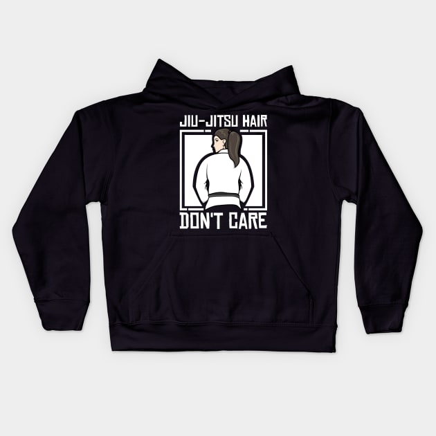 Jiu-Jitsu Hair Don't Care  - Funny Jiu-Jitsu Kids Hoodie by jkshirts